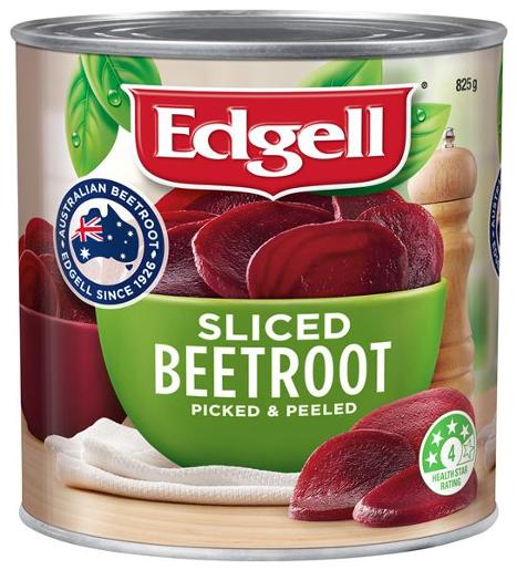EDGELL SLICED BEETROOT 825G Pack Size: 12