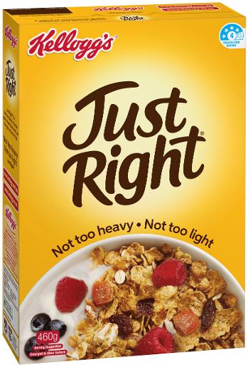 KELLOGGS JUST RIGHT ORIGINAL 460GM Pack Size: 12
