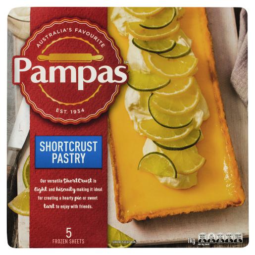 PAMPAS SHORTCRUST PASTRY 1KG Pack Size: 12