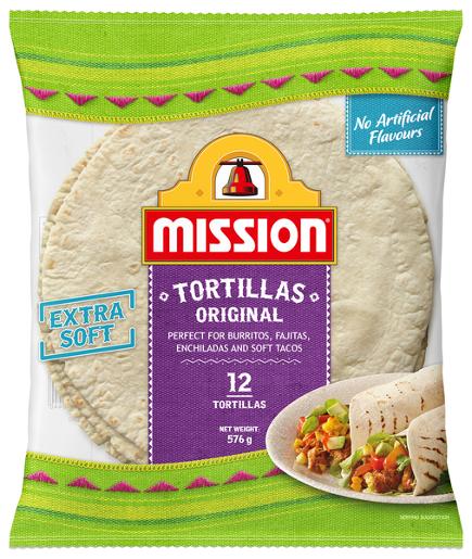 MISSION TORTILLAS BURRITO 8″” 576GM Pack Size: 10