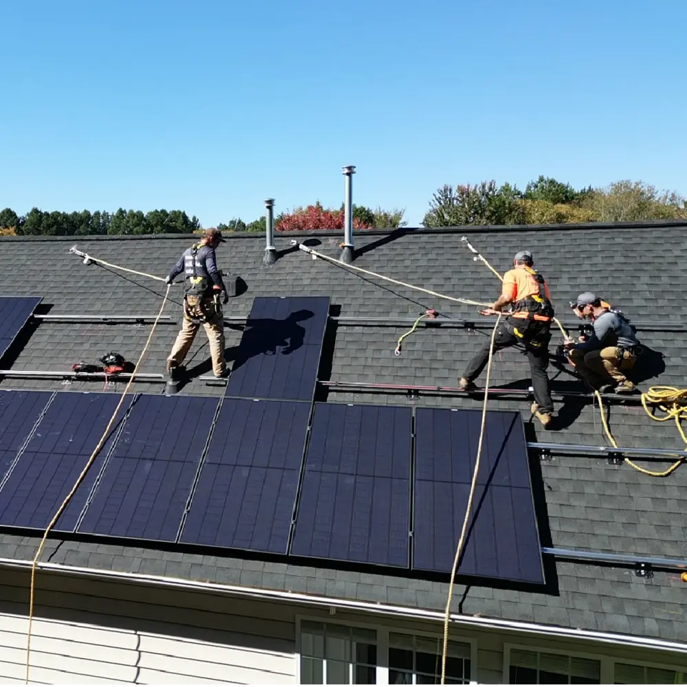 solar install on roof