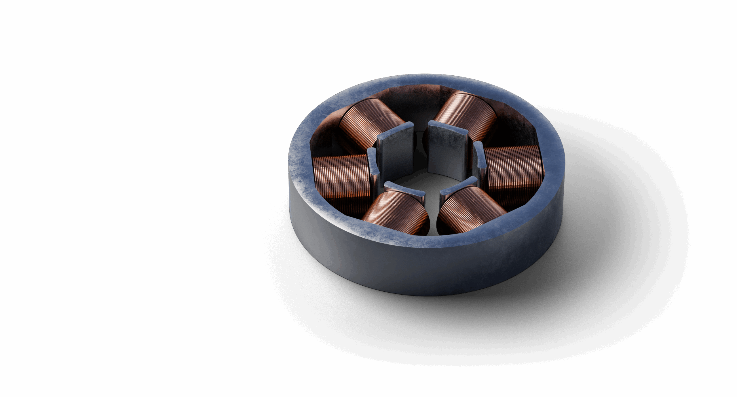 3D model of soft magnetic composites stator