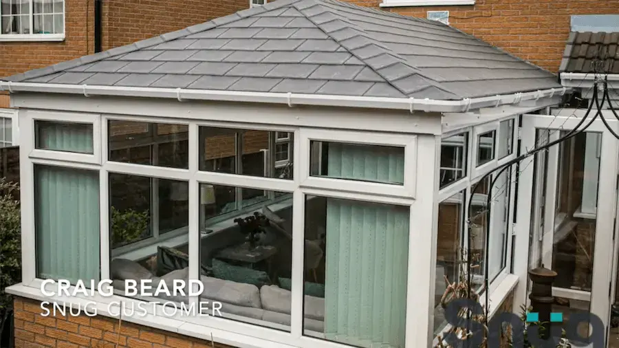 tiled roof at conservatory