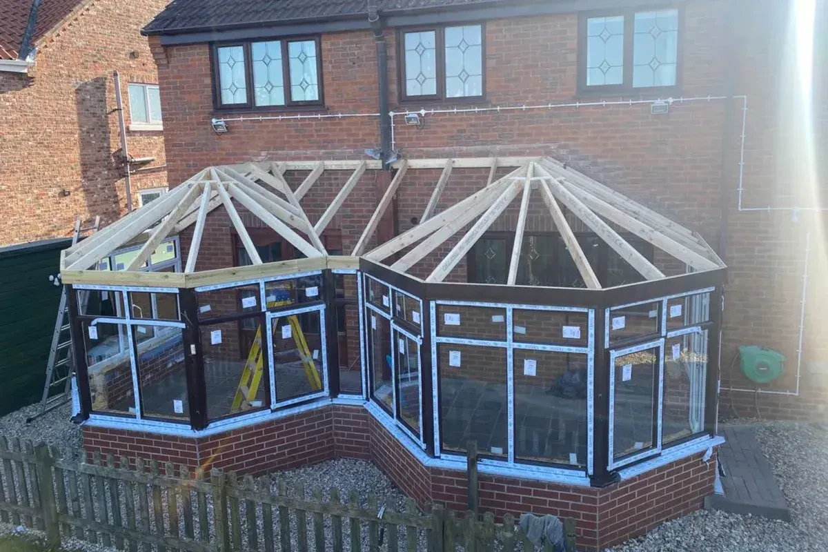 roof installation at conservatory