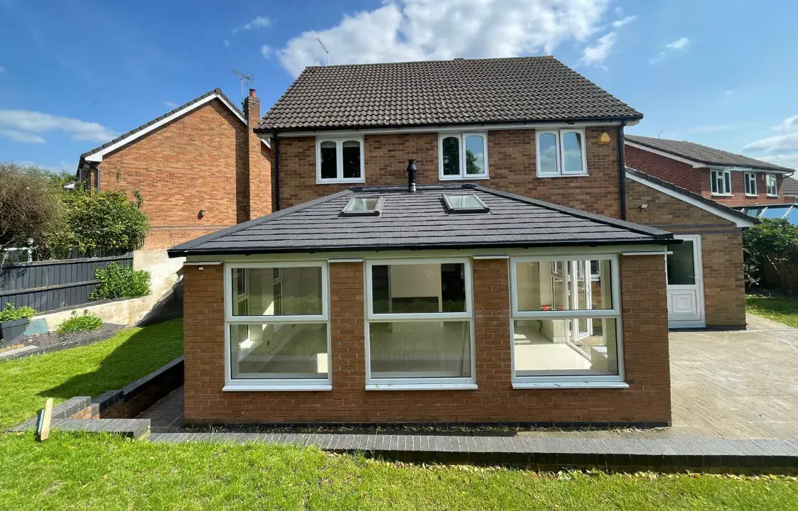 brick style conservatory with roof lantern