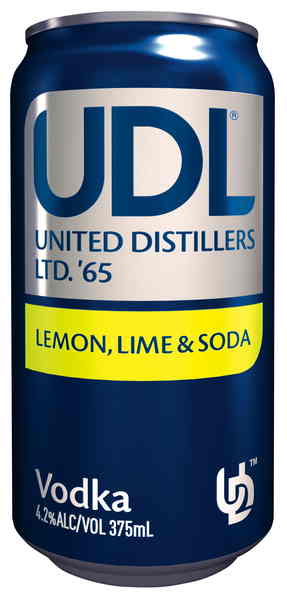 UDL VDK LEMON LIME &SODA 4% CANS 375ML