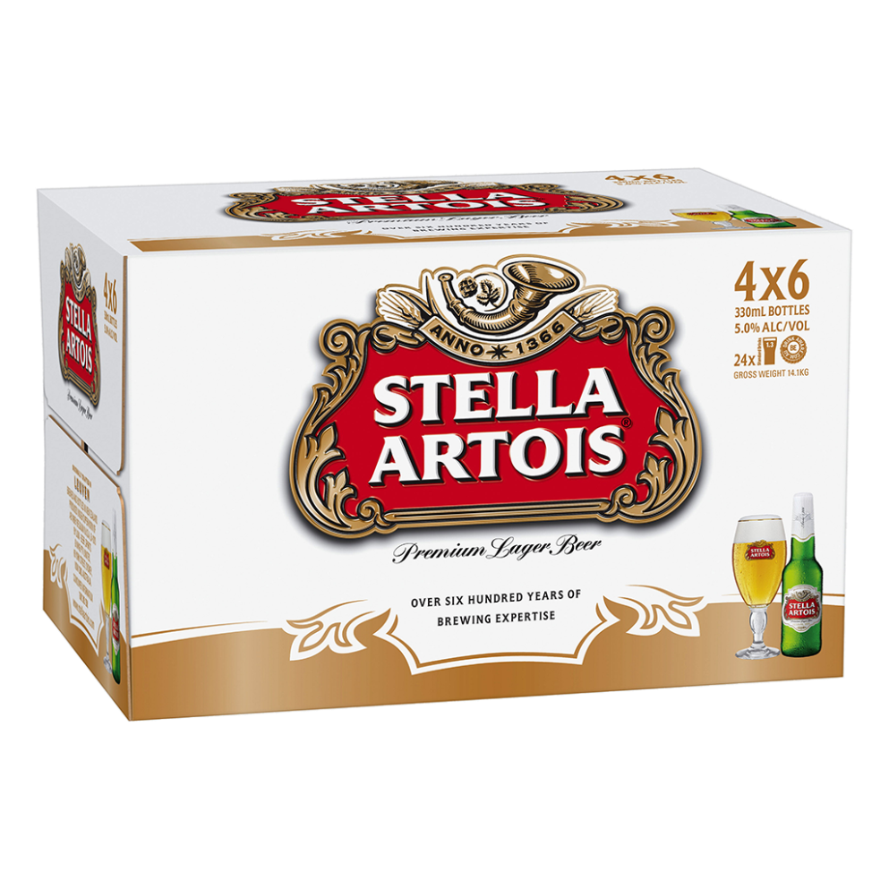 STELLA ARTOIS BOTTLES 330ML X 24