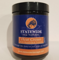 STATEWIDE ALL NATURAL MASSAGE HEAT CREAM WITH MAGNESIUM AND TURMERIC 400G