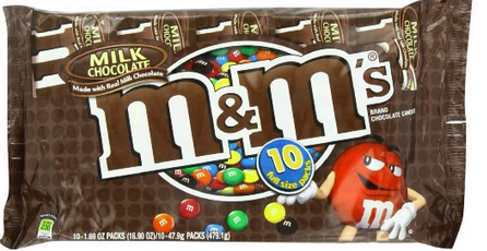 M&MS PLN MILK CHOC 49GM X12