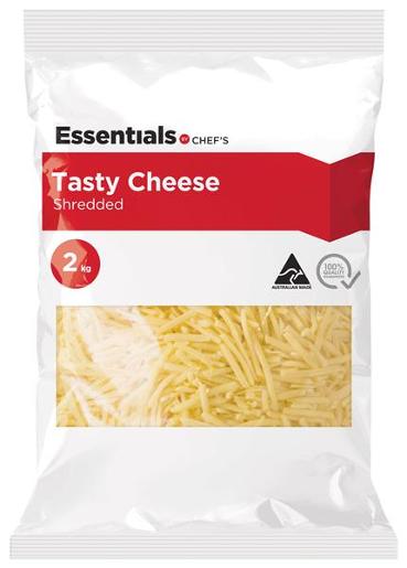 CHEFS CHEESE TASTY SHREDDED 2KG