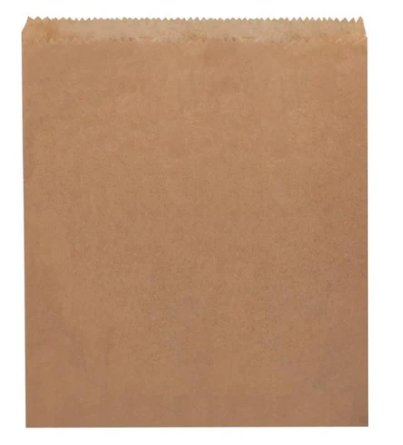 2 SQUARE BROWN BAGS 215X200 (HAMBURGER SIZE NOT LINED)