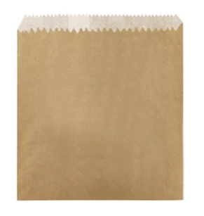 1 SQUARE BAGS GREASE PROOF BROWN 500 (PIE SIZE)