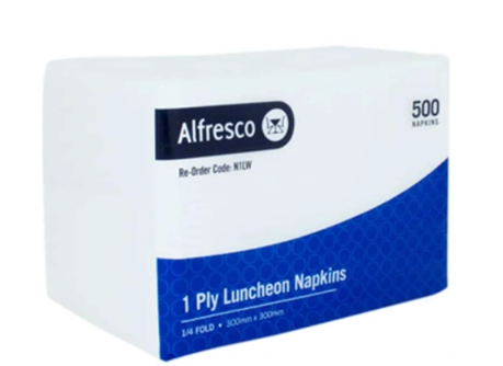 NAPKIN LUNCH WHITE 1PLY 500S (6)