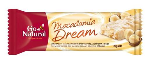 GO NATURAL MACADAMIA DREAM BAR 50GMX16
