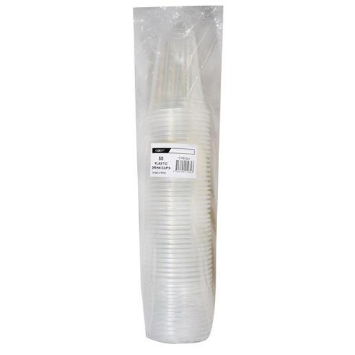 CUP CLEAR PLASTIC 285ML 50S