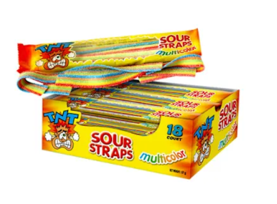AIT TNT SOUR STRAP BLISTER 57GM-PACK OF 18