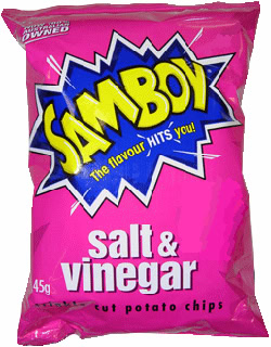 SAMBOY CHIPS SALT/VINEGAR 45GM X 18