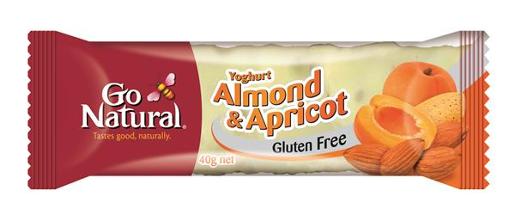 GO NATURAL YOGHURT ALMOND & APRICOT 40GMX16