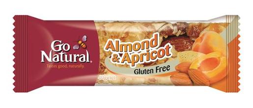 GO NATURAL ALMOND & APRICOT BAR 40GMX16