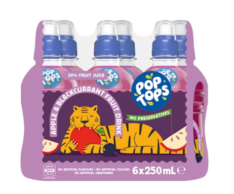 POP TOPS DARK APPLE BLACKCURRANT 250ML