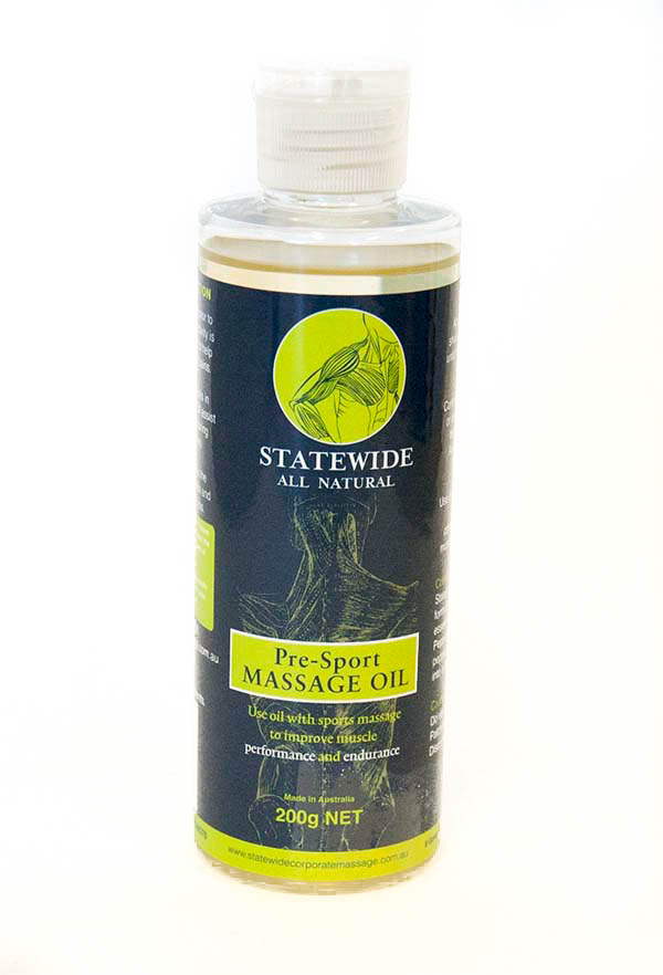 STATEWIDE ALL NATURAL  PRE SPORT MASSAGE OIL 200ML
