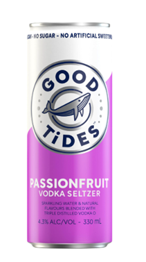 Good Tides Hard Seltzer Passion Fruit Cans 24 x 330mL