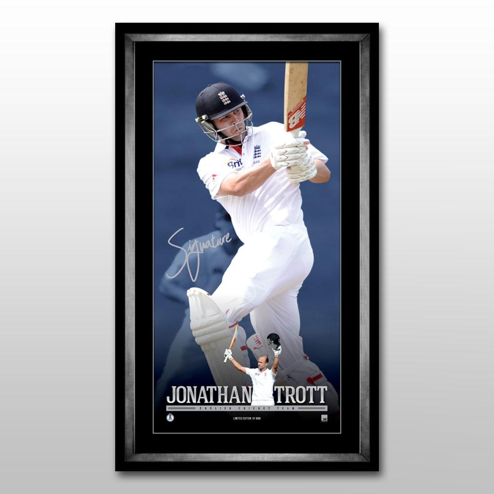 Jonathan Trott Signed & Framed Limited Edition Vertiramic Print