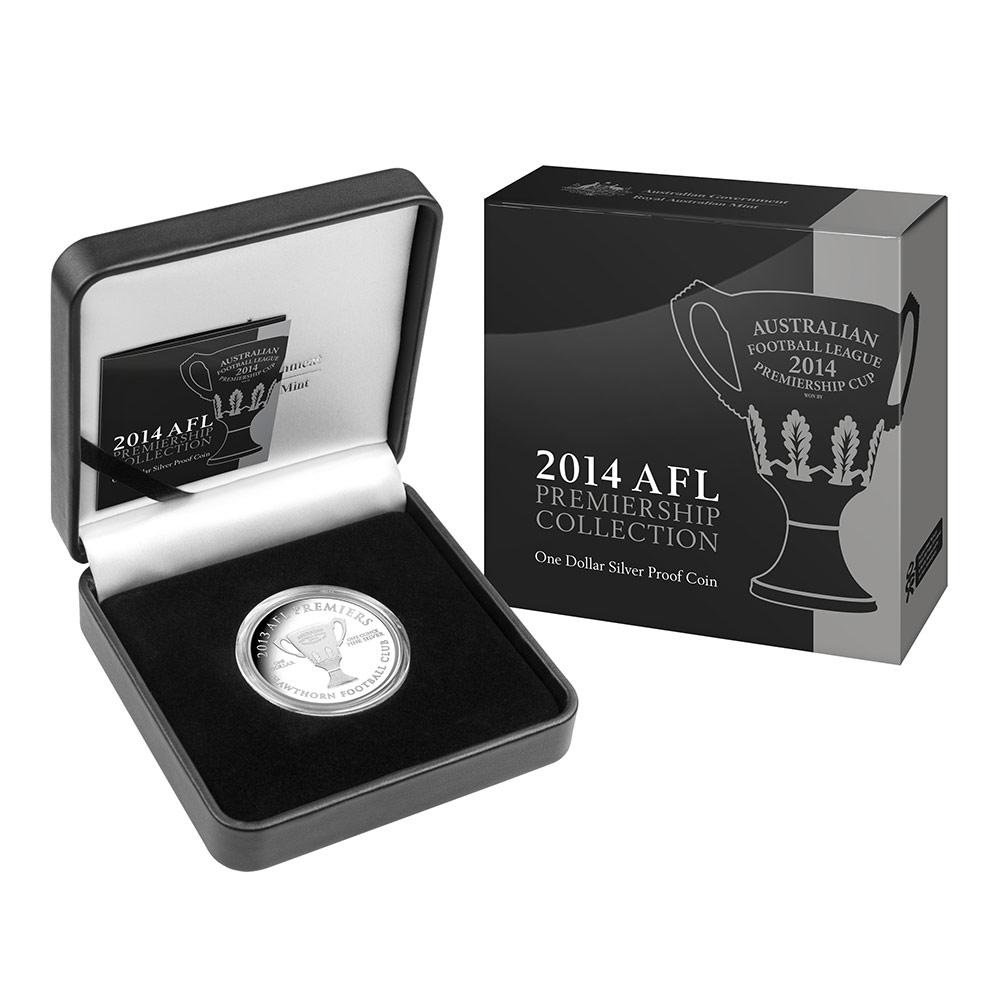 Hawthorn Hawks – 2014 AFL Premiership Boxed Silver Collector Coi...