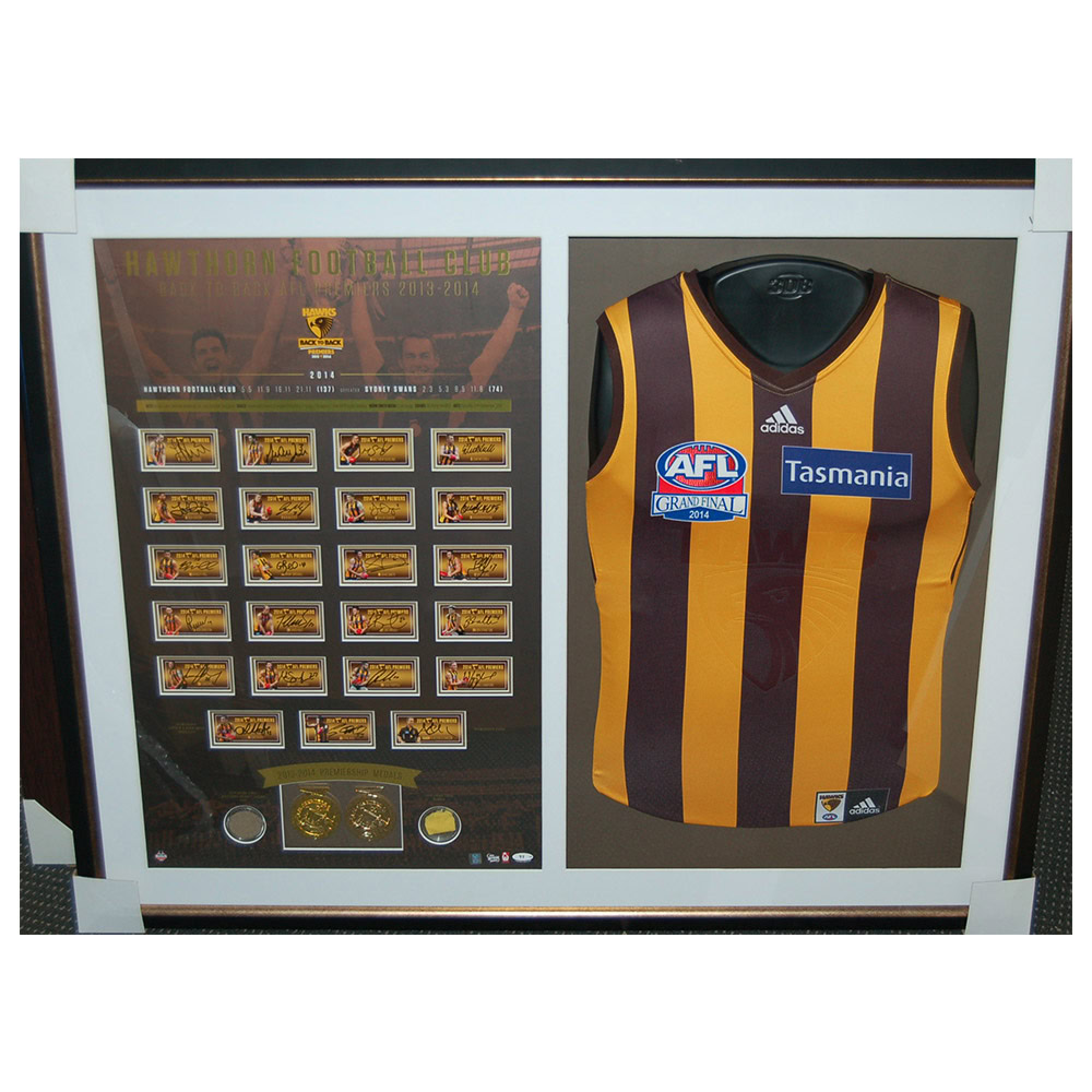 Hawthorn Hawks – 2014 AFL Premiership Premium Team Signed Jersey