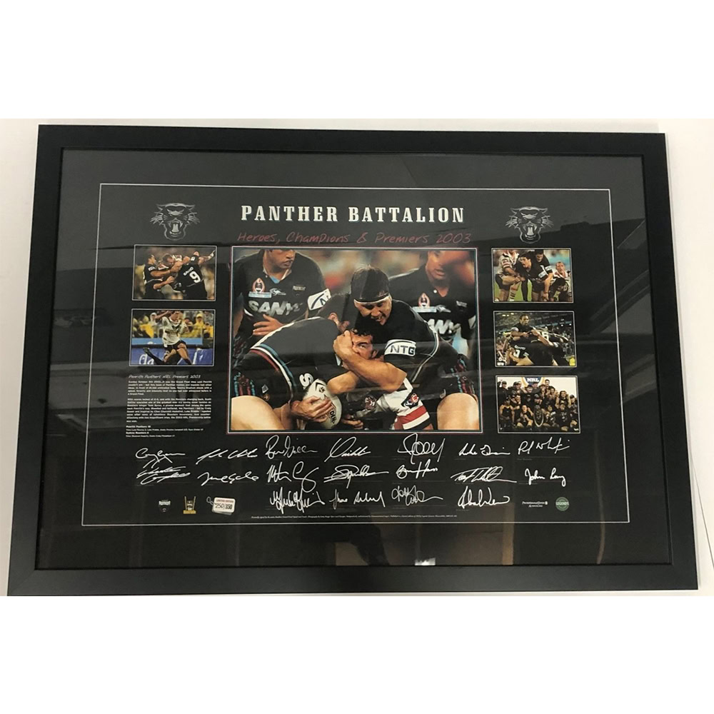 NRL – Penrith Panthers – 2003 NRL Premiers Full Team Signe...