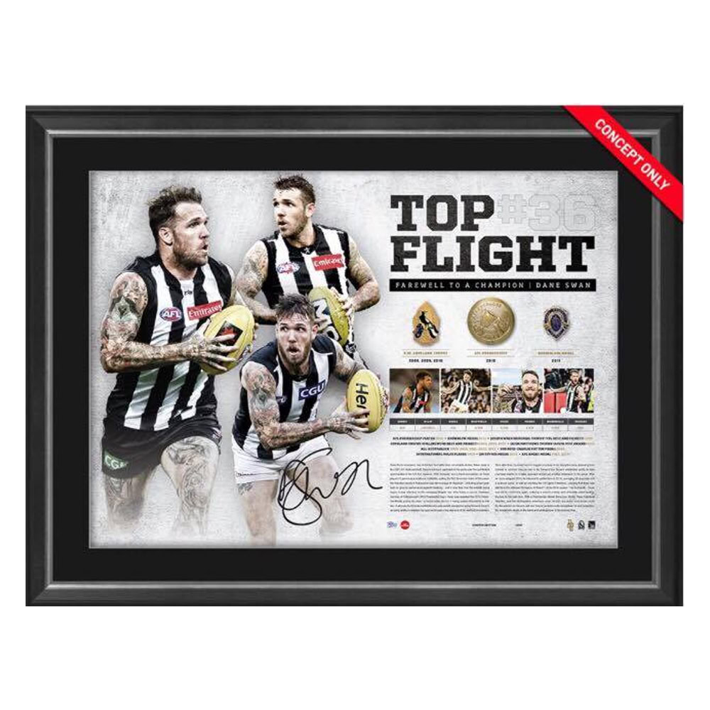 Collingwood Magpies – Dane Swan Hand Signed & Framed Limite...