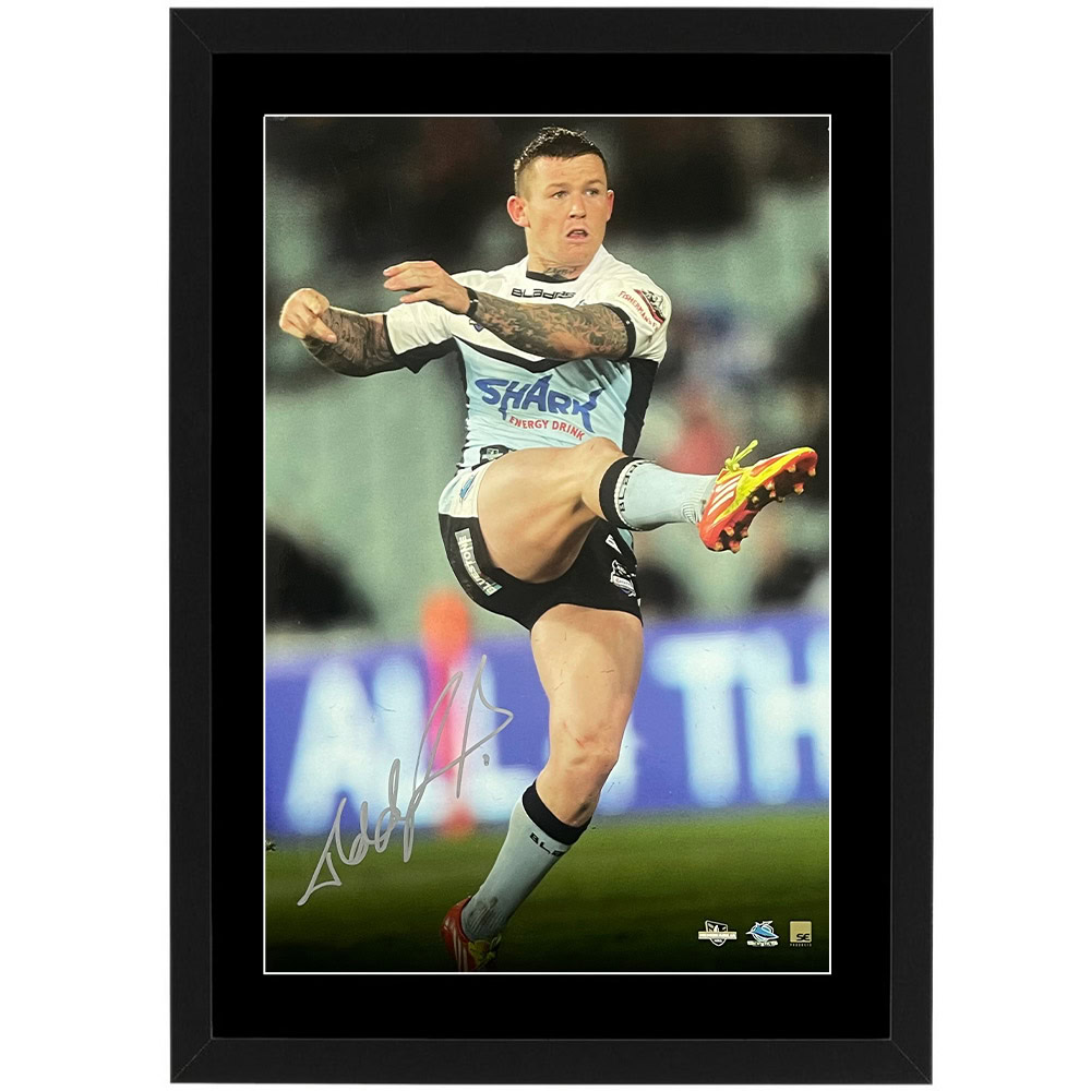 NRL – Cronulla Sharks – Todd Carney Signed & Framed P...