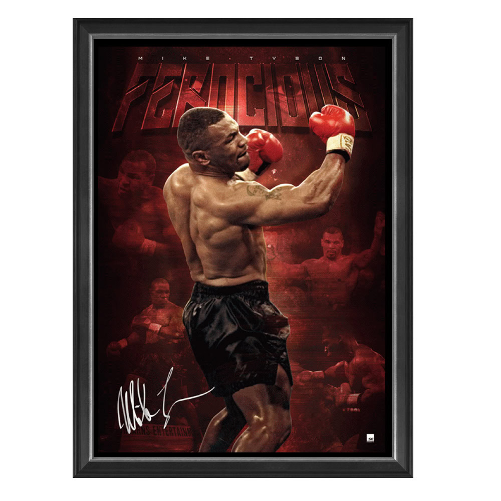 Mike Tyson Facsimile Signed Ferocious Framed Limited Edition Print