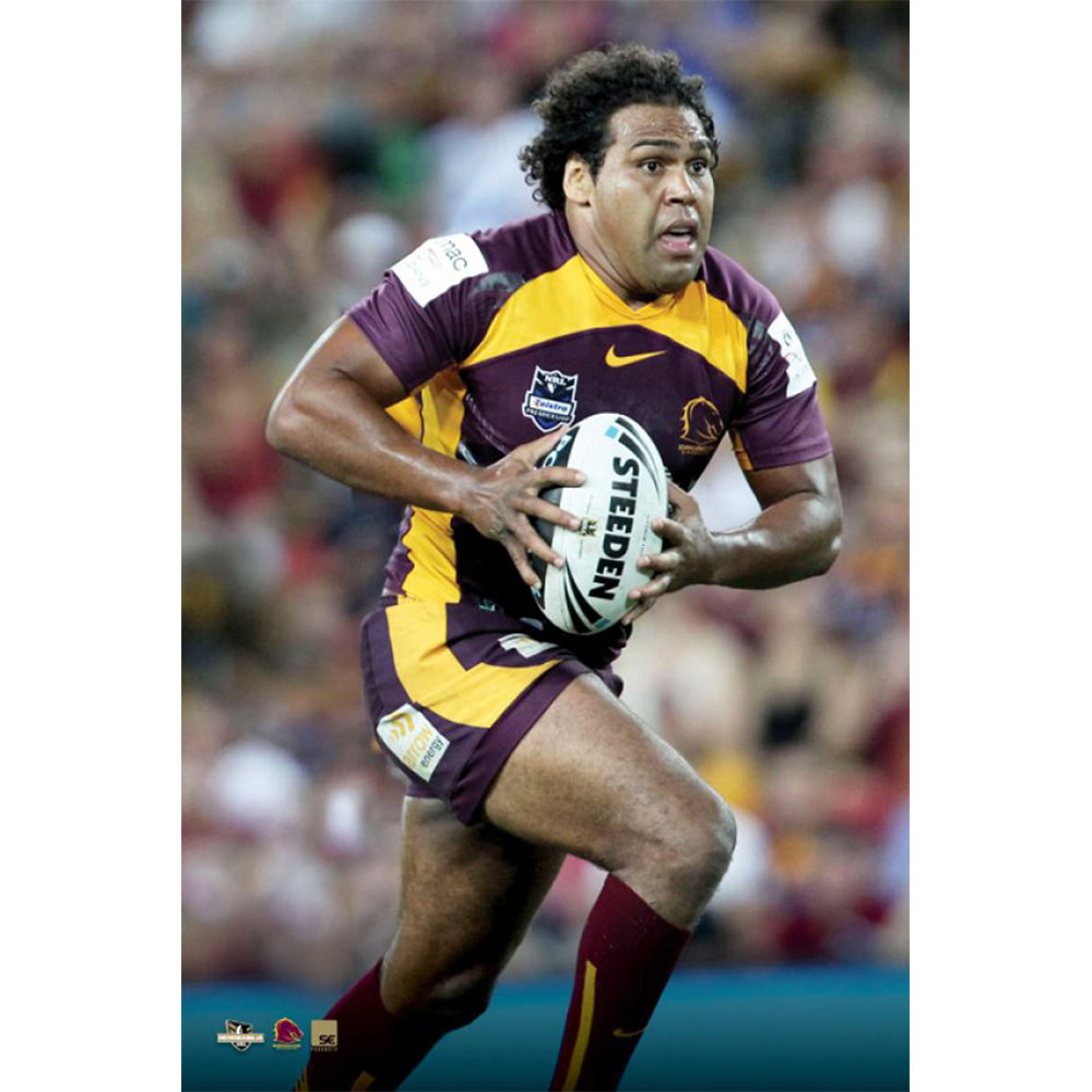 NRL – Brisbane Broncos – Sam Thiaday Signed Photograph