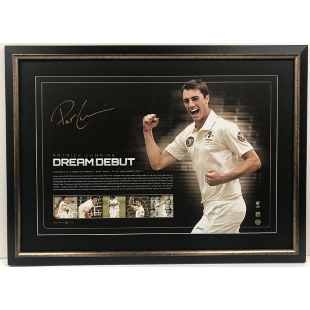 Cricket – Pat Cummins Signed Framed Limited Edition Dream Debut ...