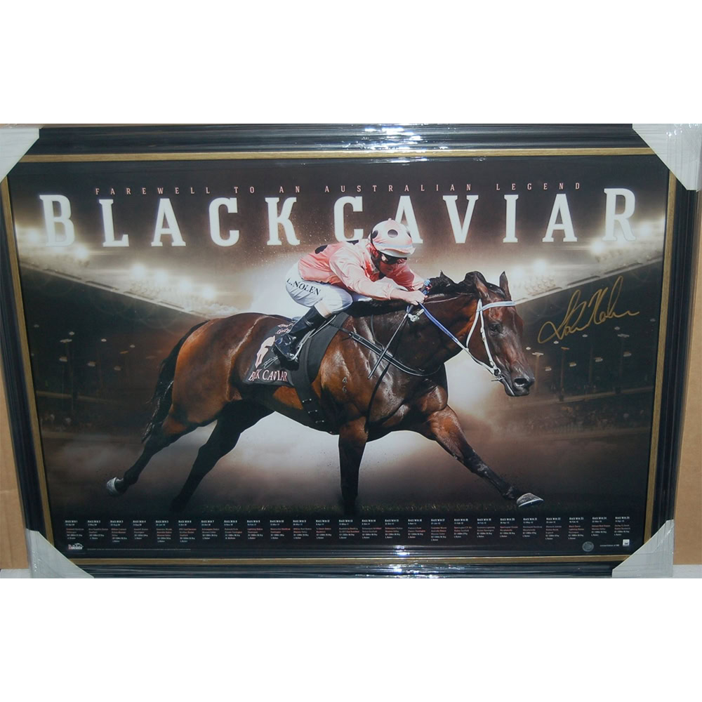 Horse Racing – Black Caviar – Luke Nolen Signed & Fram...