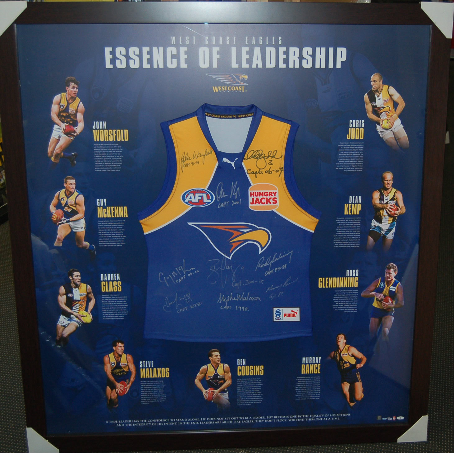 West Coast Eagles – ‘Essence of Leadership’ Signed &...