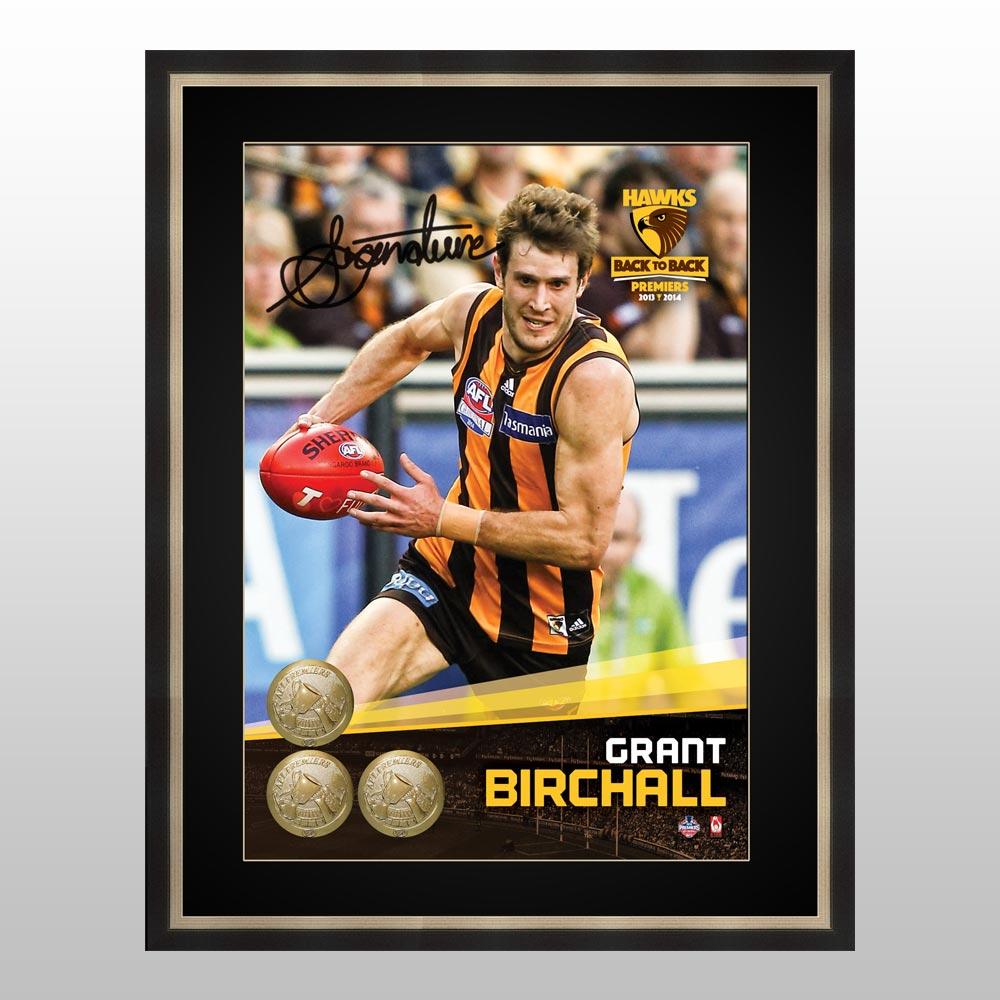 Hawthorn Hawks – Grant Birchall Signed & Framed Premiership...