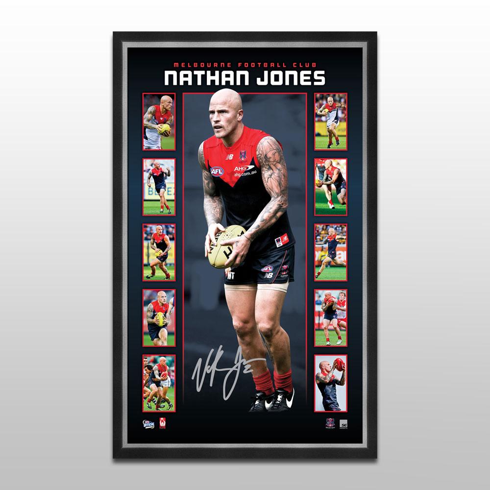 Melbourne Demons – Nathan Jones Signed & Framed Vertiramic ...