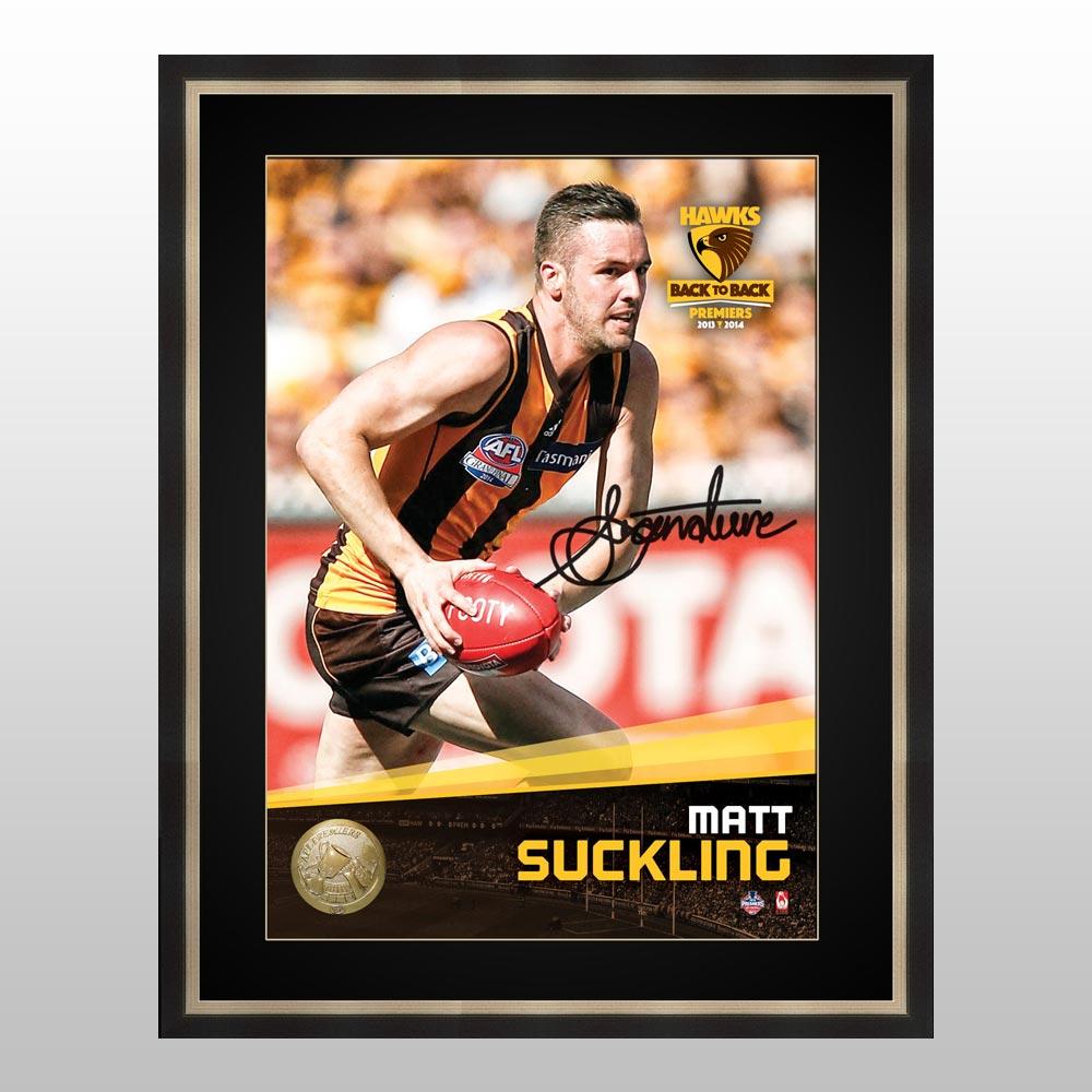 Hawthorn Hawks – Matthew Suckling Signed & Framed Premiersh...