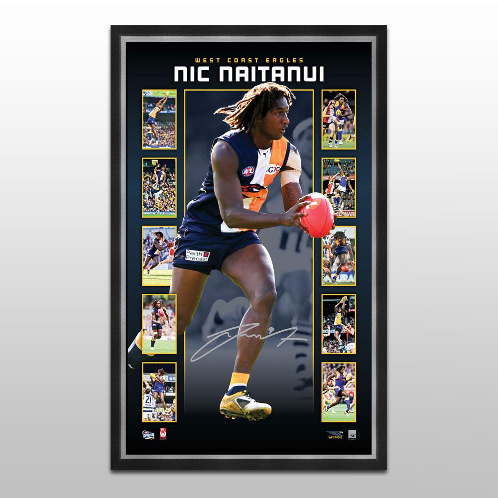 West Coast Eagles – Nic Naitanui Signed & Framed Vertiramic...