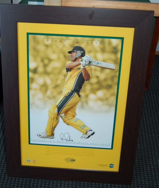 Cricket – Ricky Ponting – Signed and Framed ODI Limited Ed...