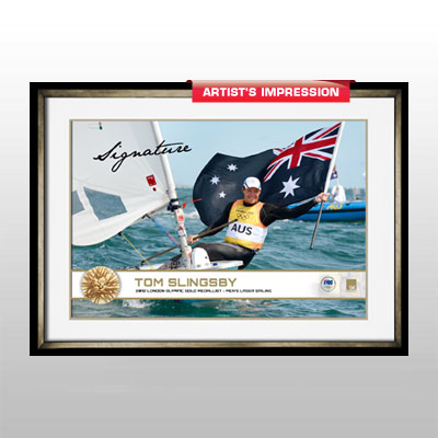 Olympics – Tom Slingsby Golden Glory Signed Photograph
