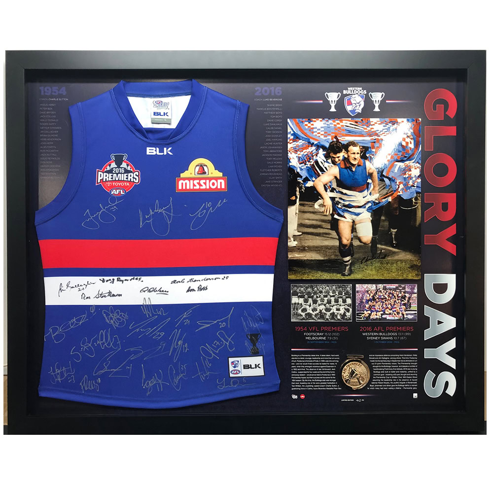 Western Bulldogs – 2016 AFL Premiers Signed & Framed “...