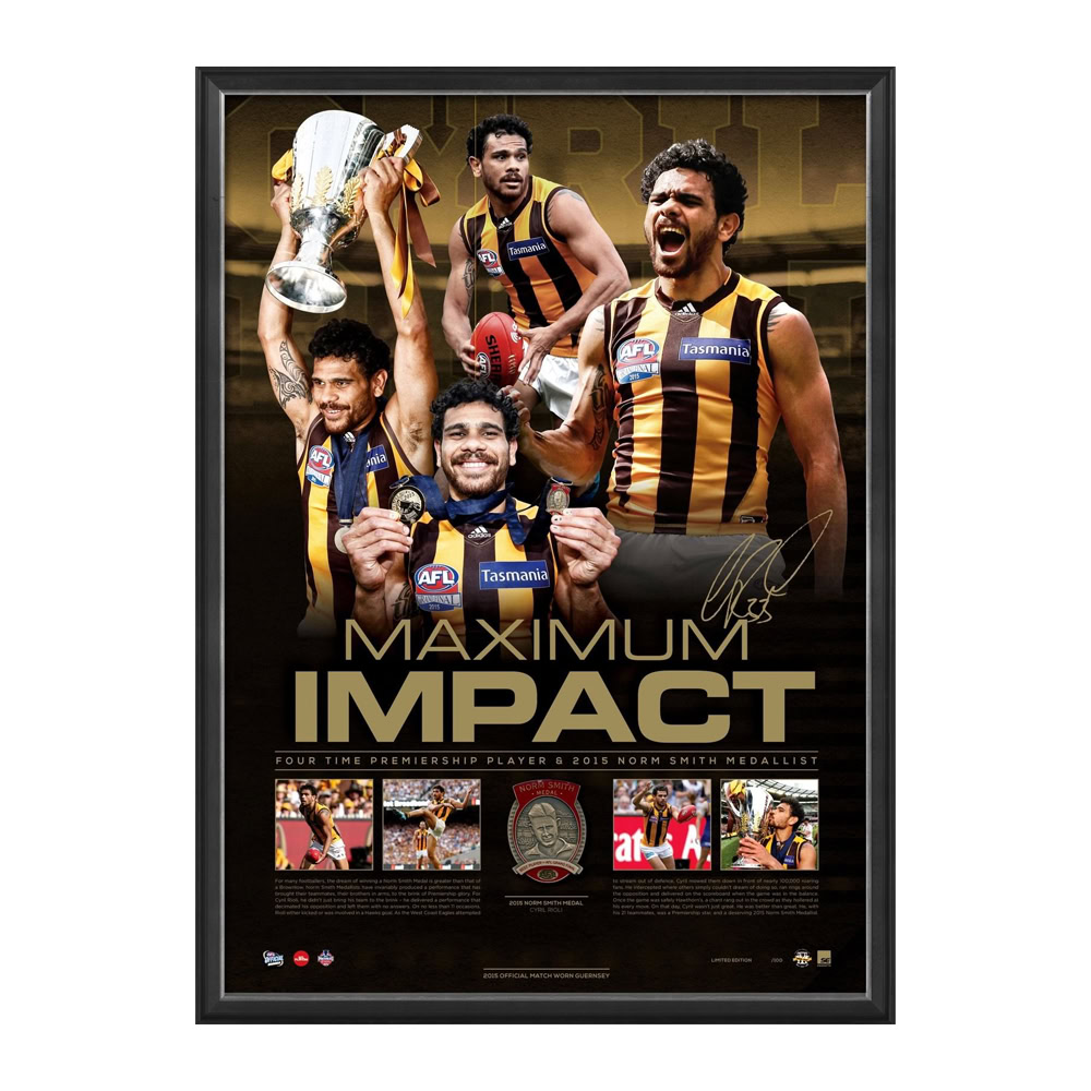 2015 AFL Grand Final – Cyril Rioli Signed & Framed Limited E...