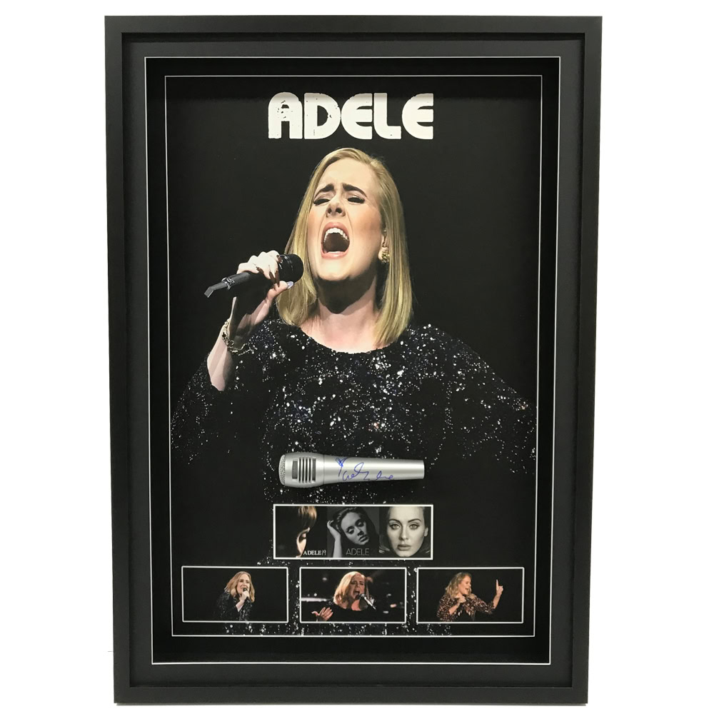 Adele Signed & Framed Microphone Deluxe Display