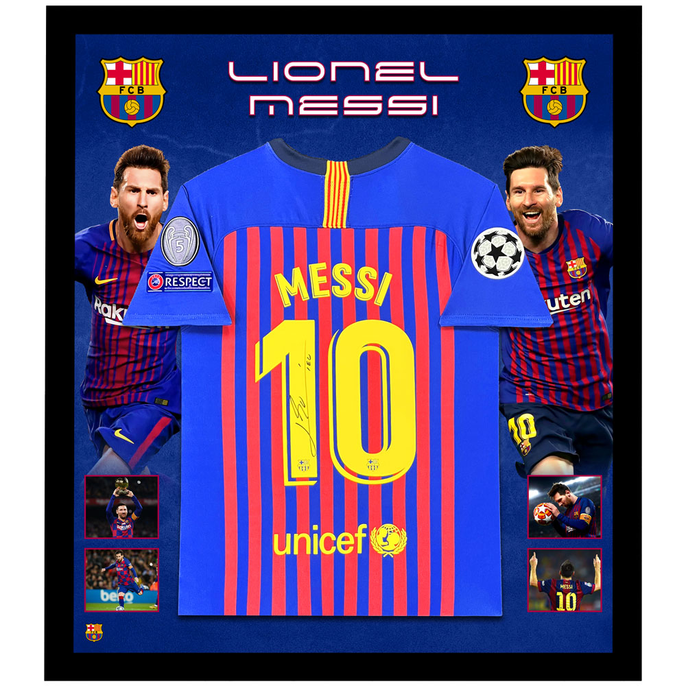 Soccer – Lionel Messi Signed & Framed FC Barcelona Jersey