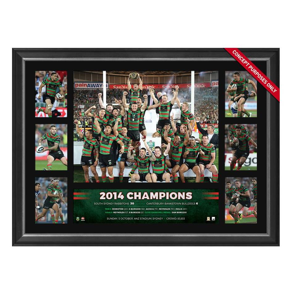 South Sydney Rabbitohs – 2014 NRL Premiers Tribute Frame