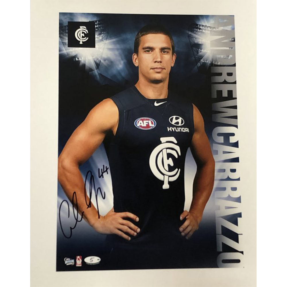 Carlton Blues – Signed and Framed Hero Shot – Andrew Carra...
