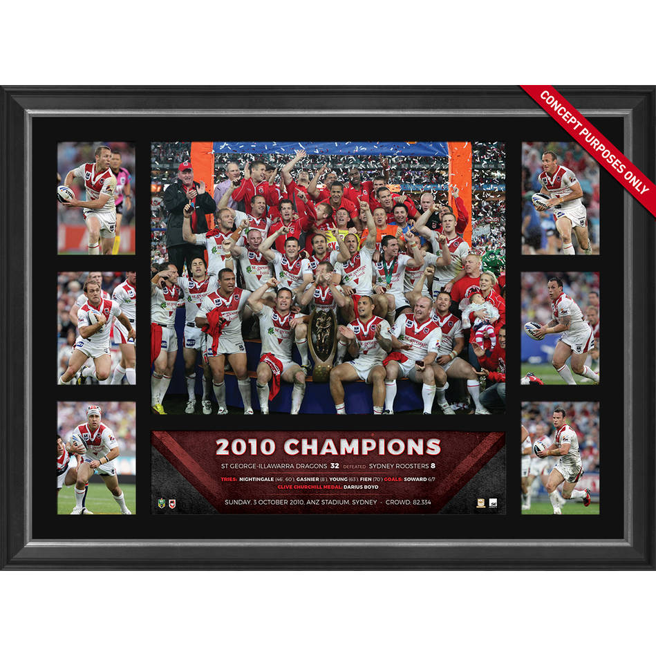 St George Illawarra Dragons – 2010 NRL Premiers Tribute Frame